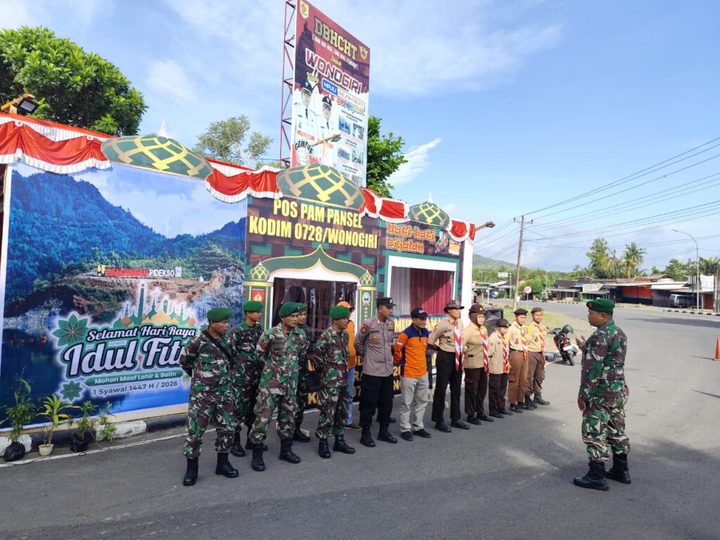 Pos pengamanan mudik jalur selatan di Giriwoyo Wonogiri.