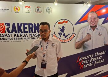 Rudy Agustian dalam Rakernas Muaythai Indonesia 2026 di Jakarta