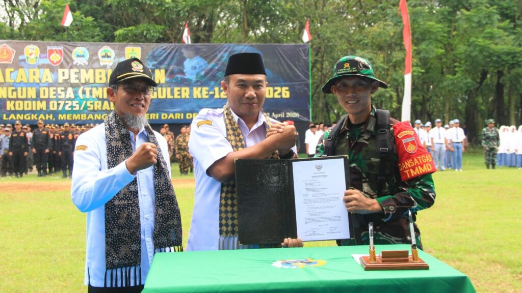 TMMD Reguler 128 resmi dibuka di Sragen. (Foto : Nugie, NewsTujuh.id)