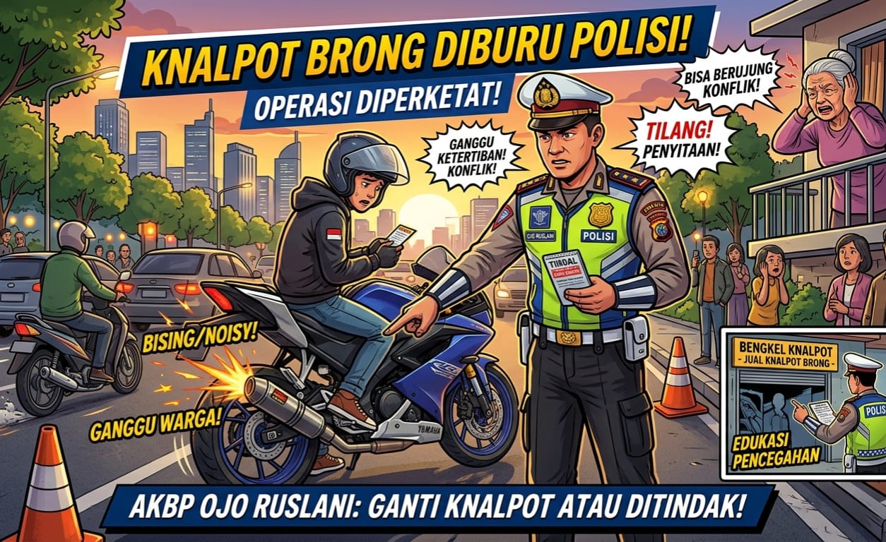 Polisi perketat operasi knalpot brong di Jakarta. (Ilustrasi)