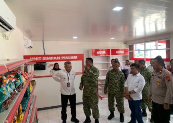 Dandim Wonogiri bersama Forkopimda mengikuti peresmian 1.061 Koperasi Desa Merah Putih oleh Presiden Prabowo. (Foto : Nugie, NewsTujuh.id)