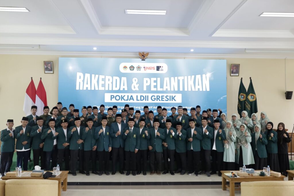 DPD LDII Gresik menggelar Rakerda dan pelantikan Pokja 2026–2031 untuk memperkuat kaderisasi, kolaborasi, dan program sosial organisasi. (NewsTujuh.id)