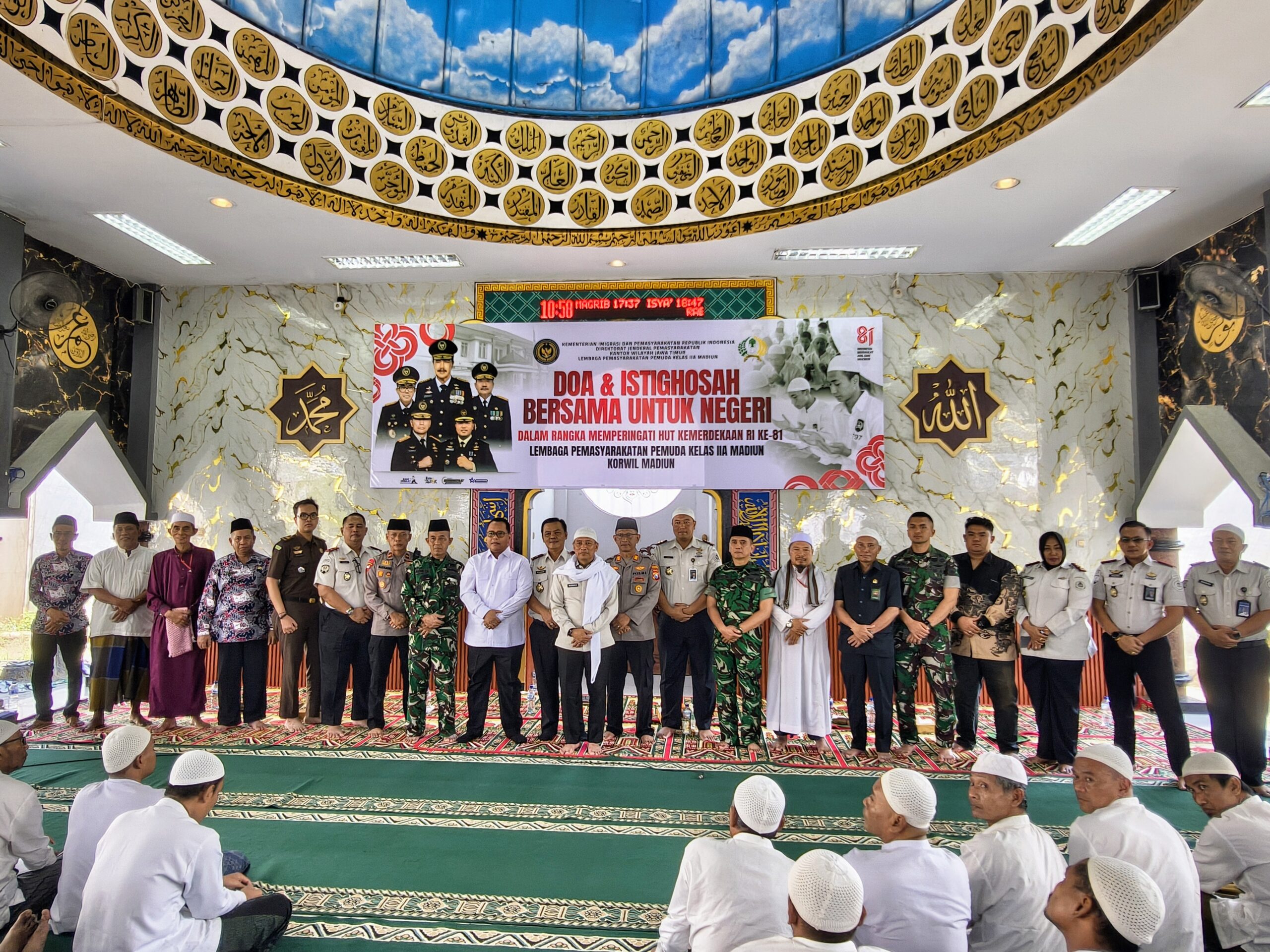 Istighotsah HUT RI ke-81, Lapas Pemuda Madiun Ajak Warga Binaan Berbenah